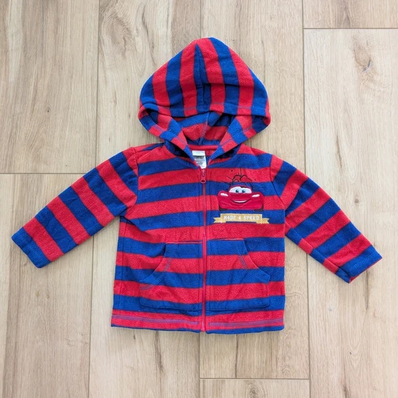 Disney Red and Blue Striped Hoodie - Picture 1 of 6